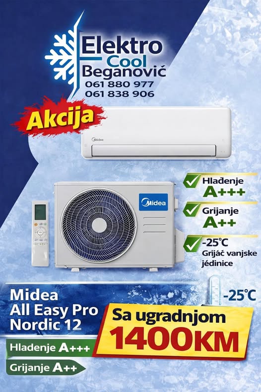 Inovativna tehnologija omogućava širok raspon mogućnosti za grijanje i hlađenje, prilagođavajući se Vašim potrebama i osiguravajući optimalnu udobnost u svako doba godine. 